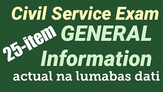 Civil Service Exam GENERAL INFORMATION Philippine Constitution  lumabas dati [upl. by Rintoul173]