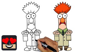 How To Draw Muppets  Beaker aka Meep [upl. by Hsirap]