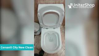 Смыв безободкового унитаза Cersanit City New Clean от UnitazShop [upl. by Aimit560]