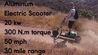 20 kw Electric Scooter made out of Aluminum dirt bike power [upl. by Narret]