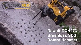 Dewalt 18V XR Brushless SDS Rotary Hammer Drill  DCH273 Review [upl. by Alyhc]