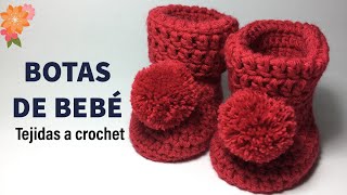 BOTAS DE BEBÉ TEJIDAS A CROCHET  FÁCIL Y RÁPIDO [upl. by Iru]