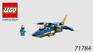 LEGO Instruction  NINJAGO  71784  Jay’s Lightning Jet EVO [upl. by Irab]