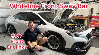 22 WRX Whiteline Front Sway Bar amp SMY Front Endlinks Install [upl. by Epilihp735]