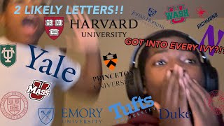 COLLEGE DECISIONS REACTIONS 2024  2 LIKELY LETTERS Harvard Yale Princeton Duke T20… [upl. by Anyr]