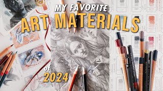 ✦ favorite art supplies of 2024 for drawing and sketching ✦ portrait sketch with me ✦ [upl. by Eldon]