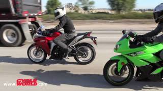 Kawasaki Ninja 250R vs Honda CBR250R  Bonus Video [upl. by Shifra]