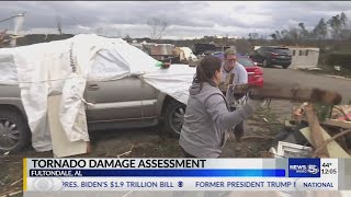 VIDEO Fultondale tornado preliminary damage estimate expected Monday [upl. by Ruthven386]