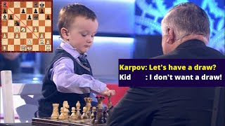 3yearold Misha Osipov vs World Champion Anatoly Karpov [upl. by Abbye495]