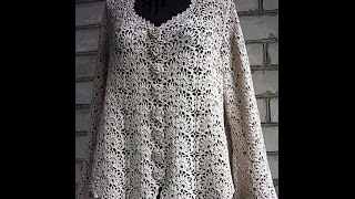 crochet cardigan free crochet pattern 416 [upl. by Ecinrahs106]