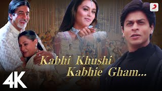 Kabhi Khushi Kabhie Gham  Title Track  Shah Rukh Khan  Lata Mangeshkar  4K Video [upl. by Letreece962]