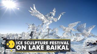 Ice sculpture festival on the worlds largest Lake Baikal  World Latest English News  WION [upl. by Ehud]