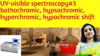 UV visible spectroscopy bathochromic hypsochromic hyperchromic hypochromic shift [upl. by Aiker191]