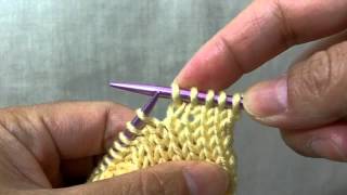 How to knit Ktbl Knit through the back loop  A twisted knit stitch [upl. by Miquela620]