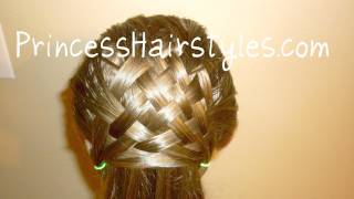 Basket Weave Hairstyle Design Hair4myprincess [upl. by Balac4]