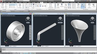 AutoCAD 3D Basics Training Exercises  3 of 3 [upl. by Ruella]