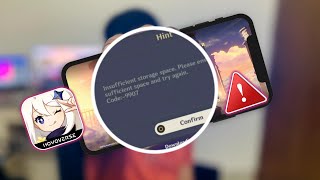 Fix Insufficient Storage Space Error in Genshin Impact for iPhone  Solve Storage Error Code9907 [upl. by Sidwel]