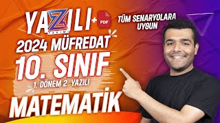 10SINIF Matematik 1DÖNEM 2YAZILI Hazırlık  20232024 Güncel Yazılı Formatı📂PDF [upl. by Notse]