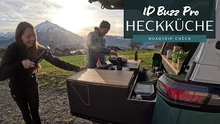 Heckküche im ID Buzz Campervan Komfortabel kochen beim Roadtrip EMobilität Vanlife Camping [upl. by Attela379]