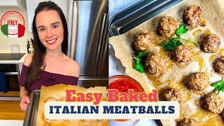 Baked Italian Meatball Recipe [upl. by Attesor]