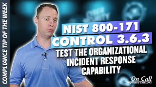 NIST 800171 Control 363  Test the organizational incident response capability [upl. by Aem]