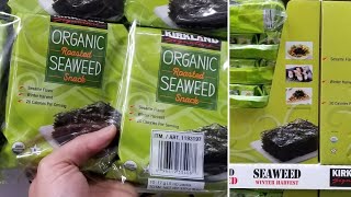 Costco Organic Roasted Seaweed Snack  10 pack 899 [upl. by Prosser]