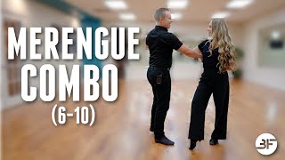 Merengue Dance BeginnerIntermediate Practice Routine Combo [upl. by Haneehs]