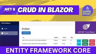 Blazor CRUD Operation with SQL Server StepbyStep Guide using NET 80  BLAZOR CRUD OPERATIONS [upl. by Terrie]