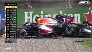 Max Verstappen and Lewis Hamilton Crash in Monza  2021 Italian GP [upl. by Fleischer185]