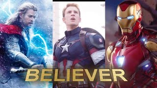 AVENGERS BELIEVER EDITS  BELIEVER SONG [upl. by Aremaj216]