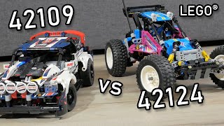 LEGO Top Gear Rally Car vs LEGO OffRoad Buggy  LEGO 42109 vs 42124  LEGO 42124 vs 42109  Control [upl. by Wichman]