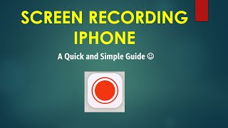 How to screen record on iphone [upl. by Madelle]