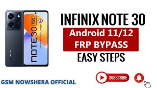 Infinix Note 30 5G FRP Bypass Android 13 [upl. by Resarf]