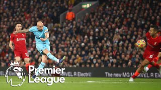 Jonjo Shelvey snatches Newcastle edge against Liverpool  Premier League  NBC Sports [upl. by Eberly]