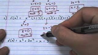 Finding the zeros and multiplicity of polynomials [upl. by Ybab]