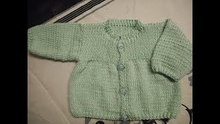 tuto tricot gilet bébé naissance [upl. by Shriver]