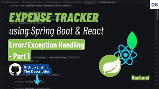 Exception Handling  Part 1  Expense Tracker  Spring Boot Projects  Hindi [upl. by Medora]