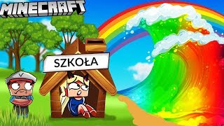 SZKOŁA VS TĘCZOWE TSUNAMI  MINECRAFT TSUNAMI CHALLENGE  Vito VS Bella [upl. by Silenay]