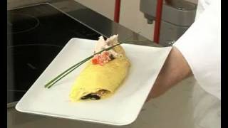 Recette d omelette roulée au saumon fumé et aux olives [upl. by Dex797]