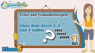 Teiler und Teilbarkeitsregeln  Klasse 6 ★ Übung 1 [upl. by Delano]