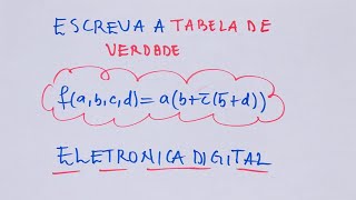 Exercicio 3b Escreva a tabela de verdade Matriz [upl. by Nalla]