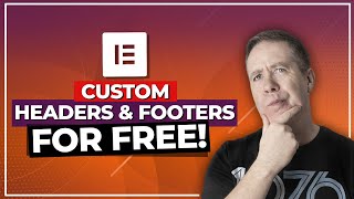 How To Build Headers And Footers Using Elementor For FREE [upl. by Eittap609]