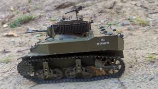 Coolbank M5a1 RC light tank driving [upl. by Mundy221]