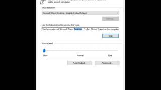 You have selected Microsoft David Desktop  English United States as the computers default voice [upl. by Lyall536]