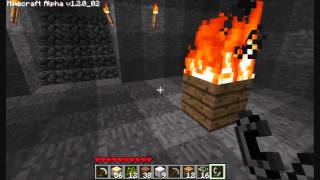 How to make an infinite fire on Minecraft [upl. by Arimas]