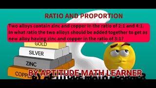 Two alloys contain zinc and copper in the ratio of 2  1 and 4  1 In what ratio the two alloys [upl. by Leacim]