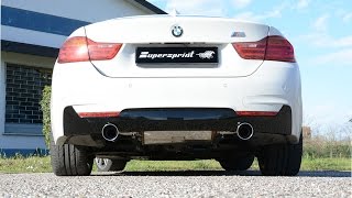 BMW F32 428i sound with Supersprint exhaust  centre pipe and 435ilook muffler [upl. by Haila]