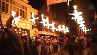 England  Bonfire Night in Lewes  November 5 [upl. by Roxane]