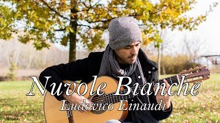 Nuvole Bianche  Ludovico Einaudi  Fingerstyle guitar cover  TAB [upl. by Lenad]