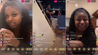 Reginae On Baecation With Yfn Lucci  Instagram Live [upl. by Gerdi570]